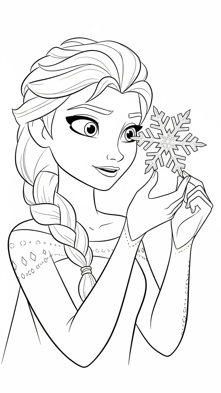 Elsa mit einer Schneeflocke