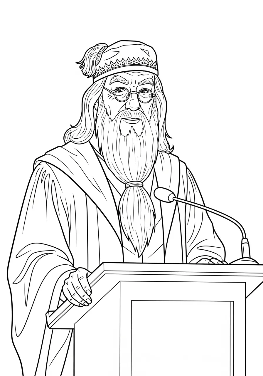 Dumbledore am Rednerpult