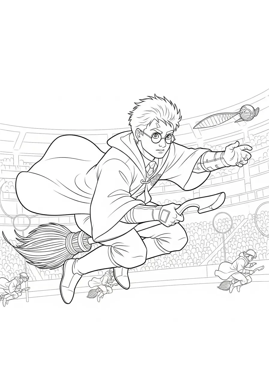 Harry Potter auf dem Besen