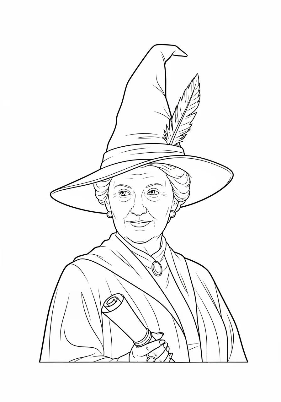 Professor McGonagall mit spitzem Hut