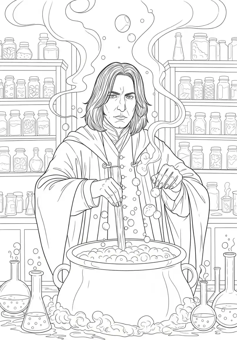 Severus Snape am Zaubertrankkessel