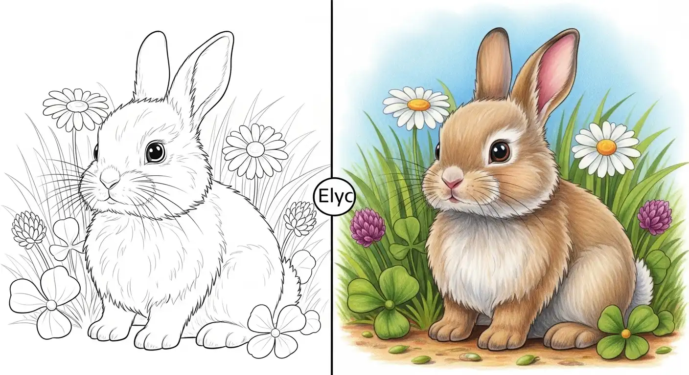 Hase Ausmalbild Beitragsbild