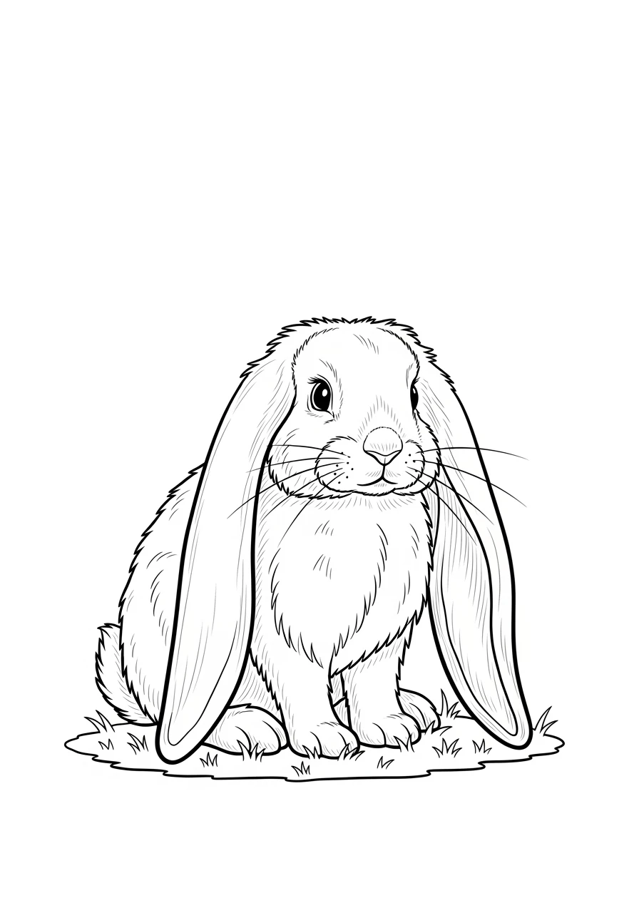 Hase mit langen Schlappohren