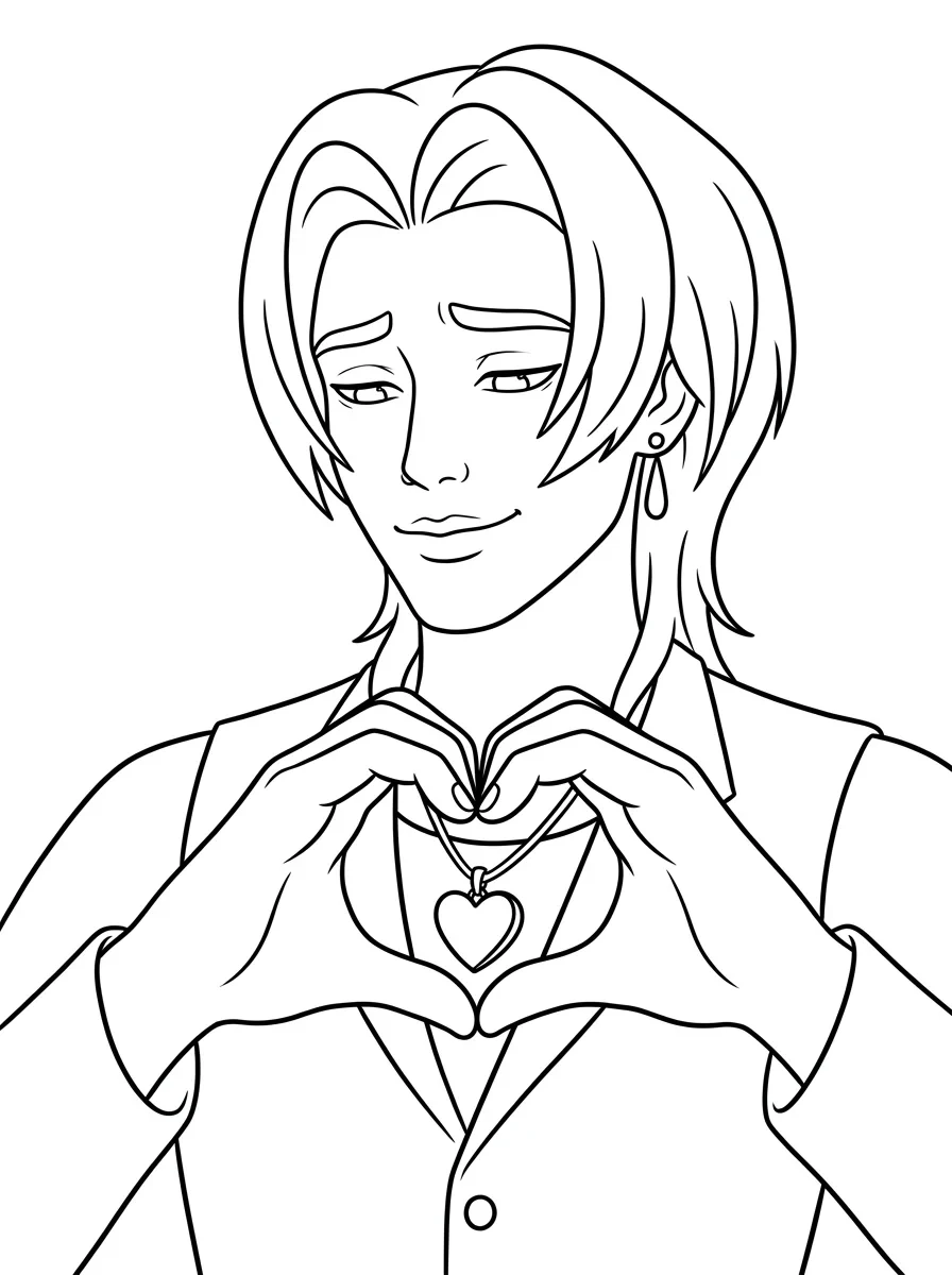 Kpop Hunter mit Herzgeste