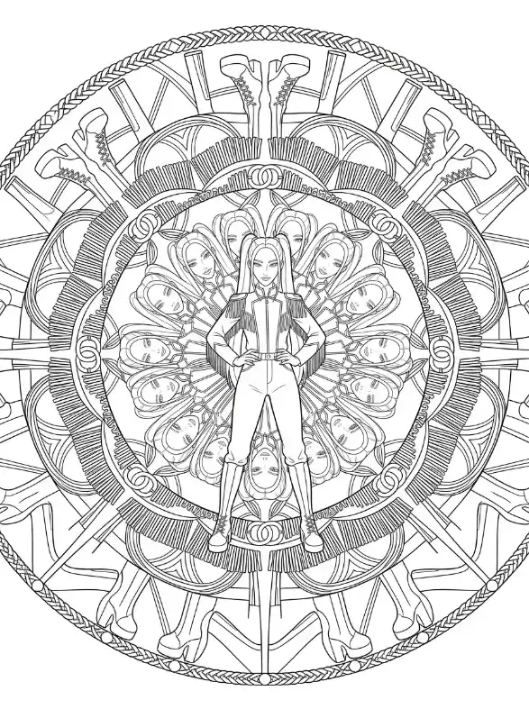 Kpop Jägerin im Mandala