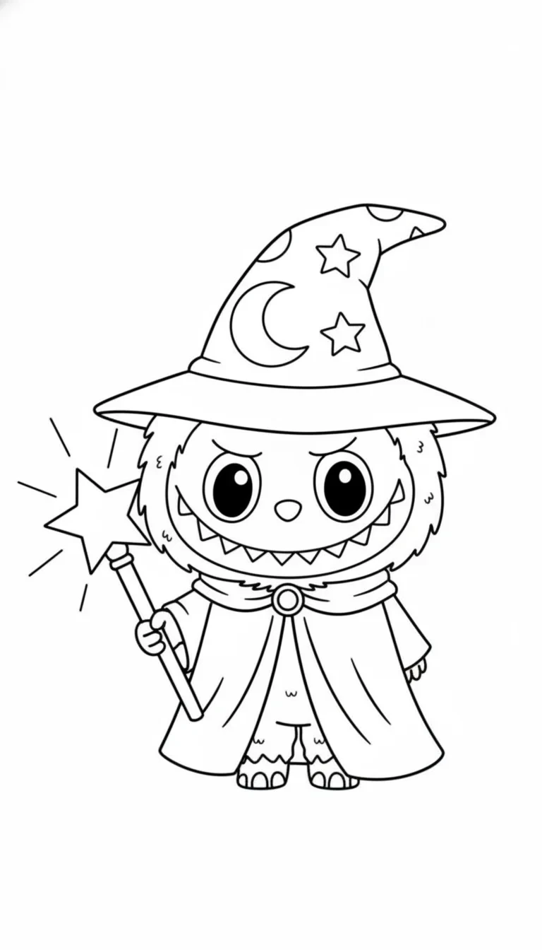 Labubu als kleiner Zauberer