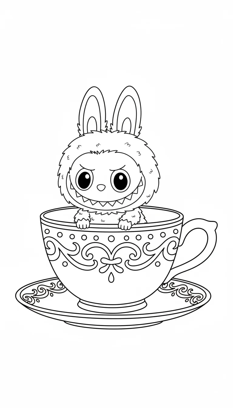 Labubu in der Teetasse