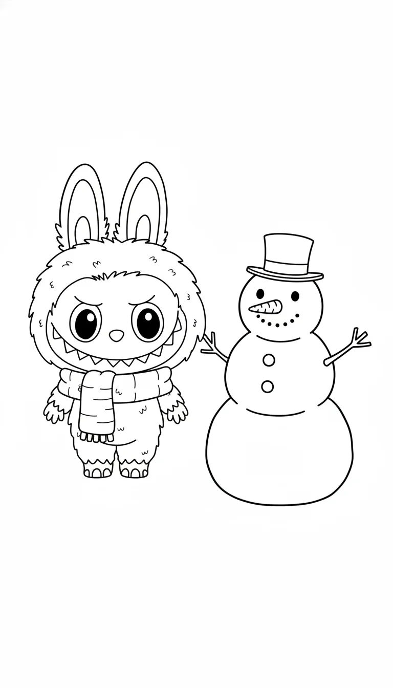 Labubu und der Schneemann