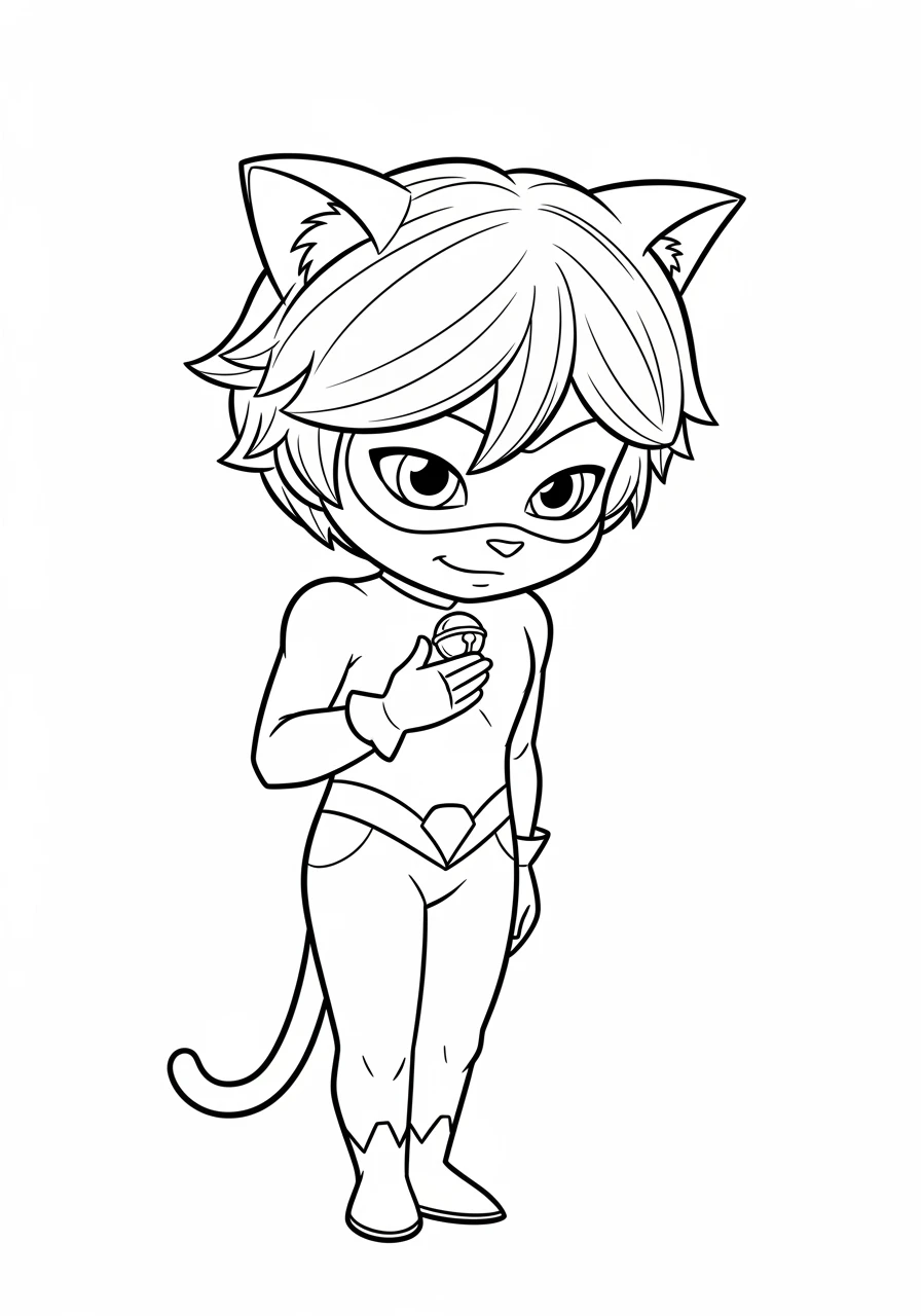 Chibi Cat Noir verbeugt sich