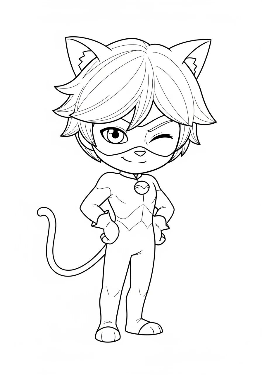 Chibi Cat Noir zwinkert