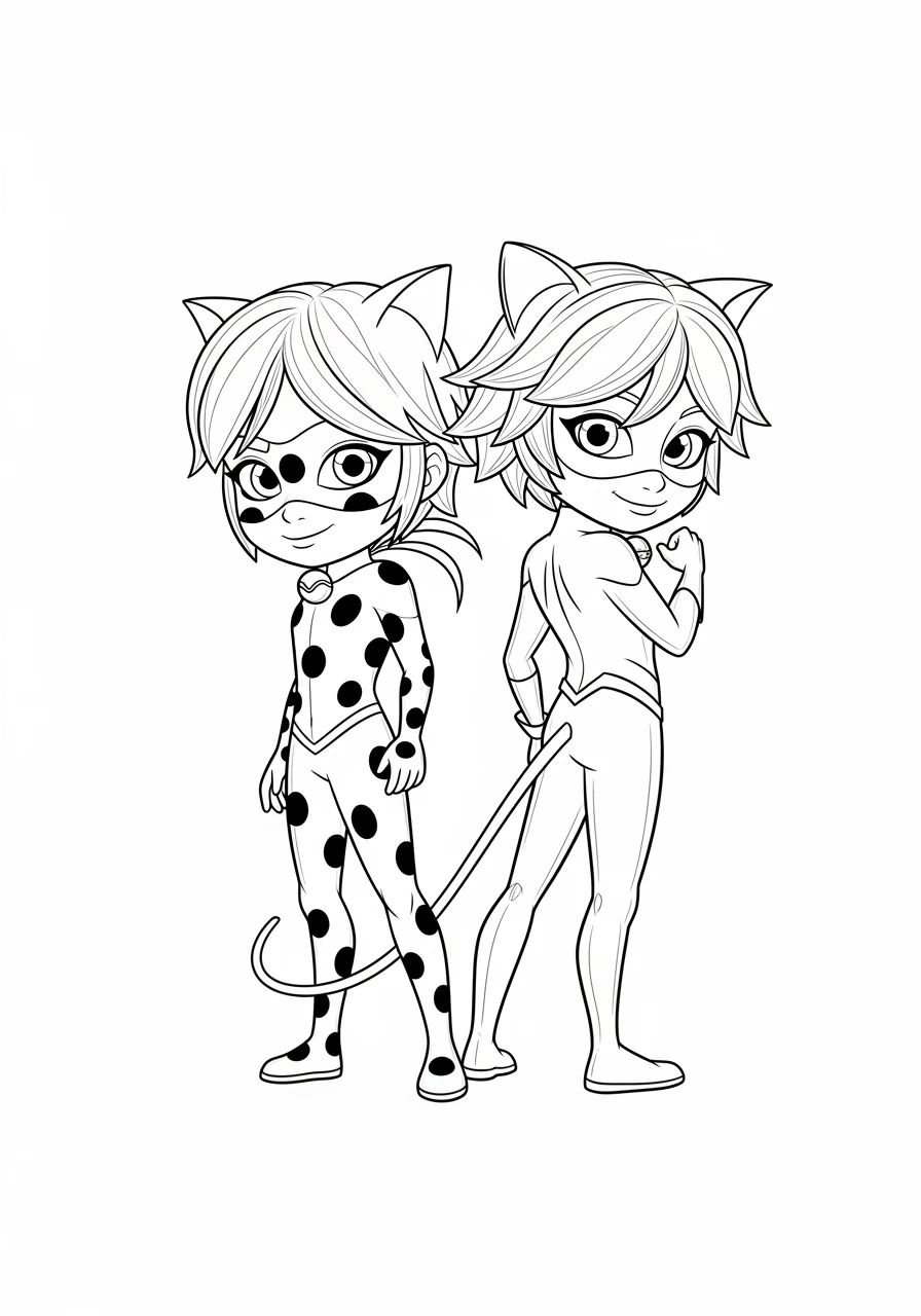 Chibi Ladybug und Cat Noir