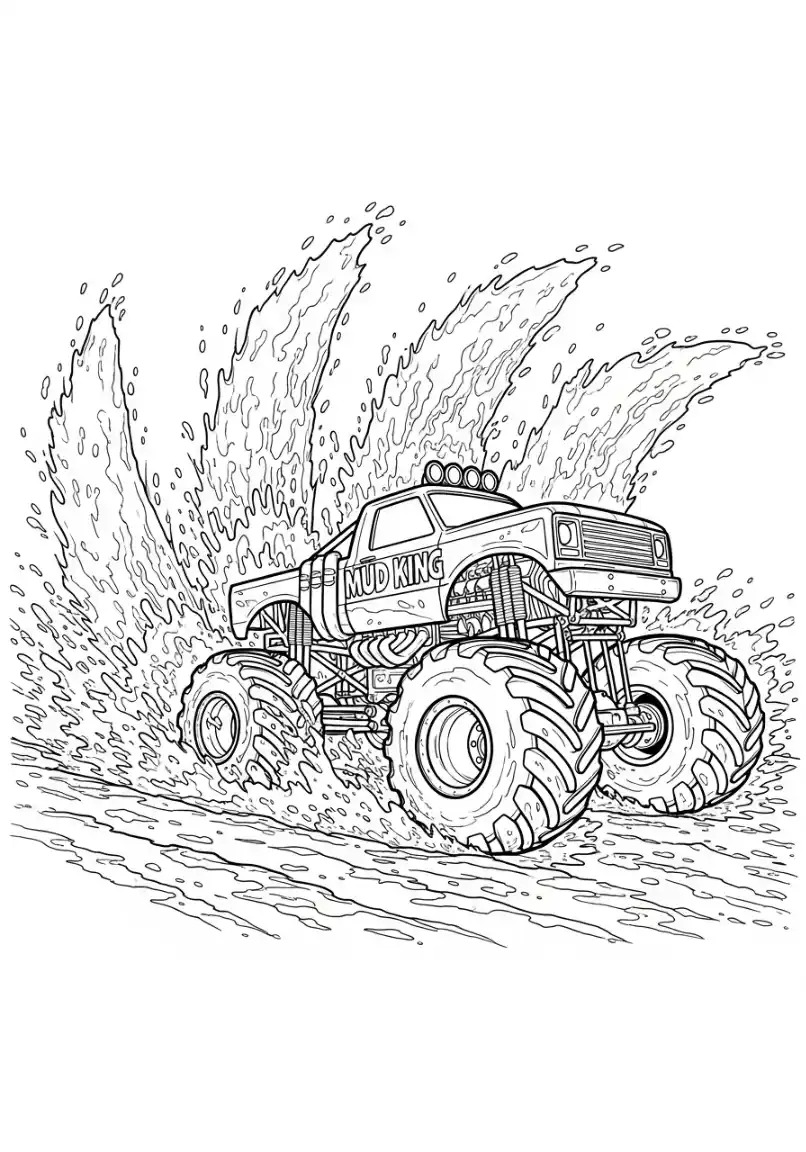 Monstertruck im tiefen Matsch