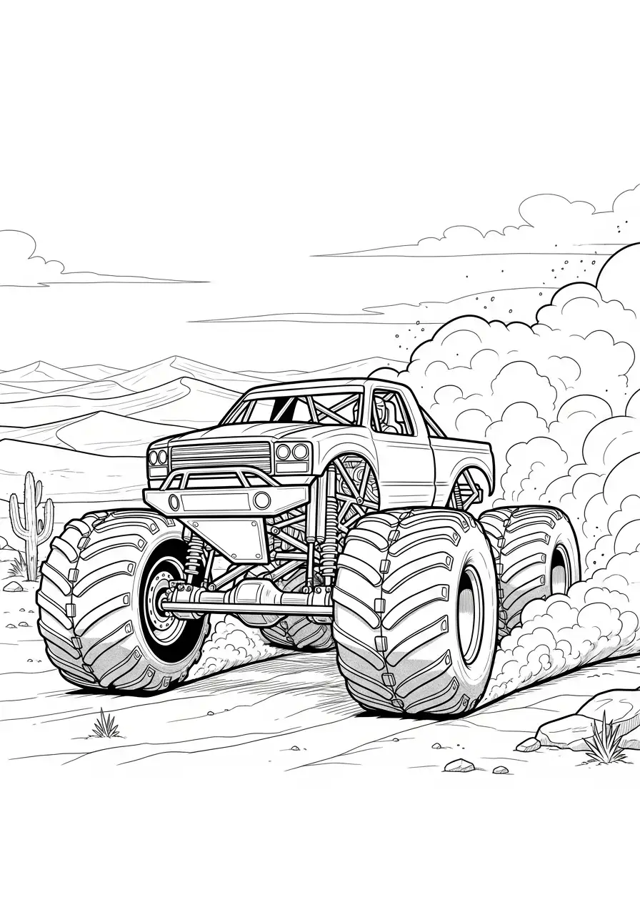 Monstertruck in der Wüste