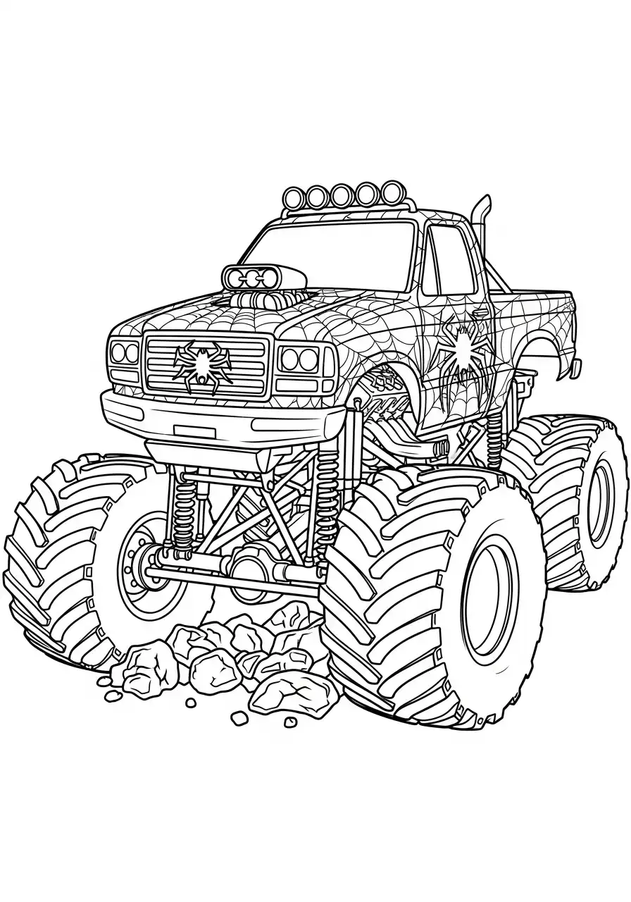 Spinnen-Monstertruck mit acht Augen
