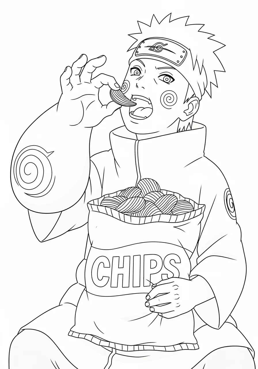 Choji Akimichi isst Chips