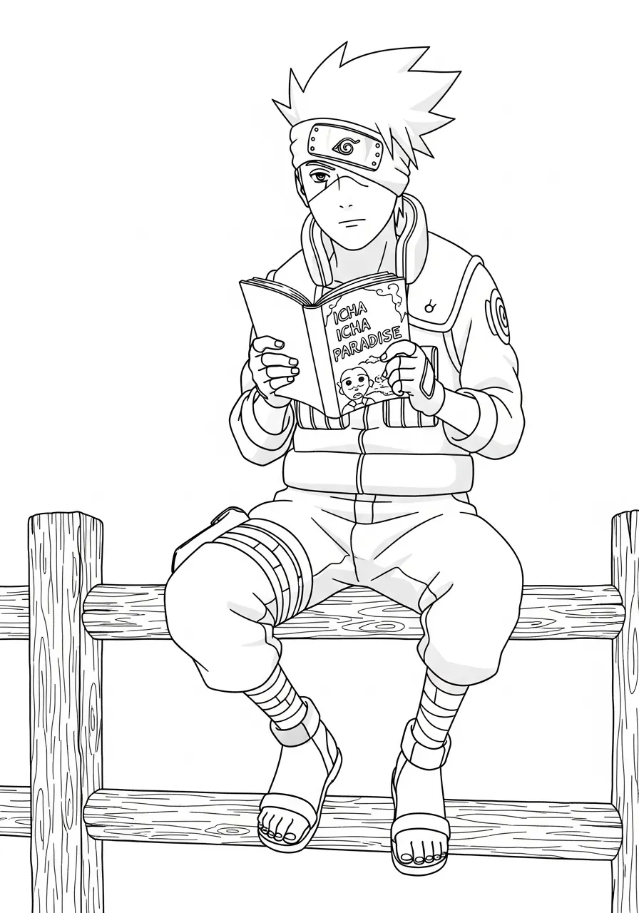 Kakashi Hatake liest ein Buch