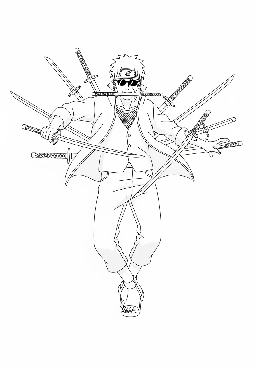 Killer Bee Naruto Ausmalbilder