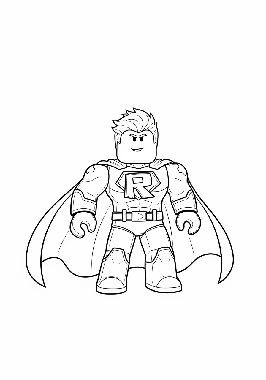 Roblox Held im Superheldenkostüm