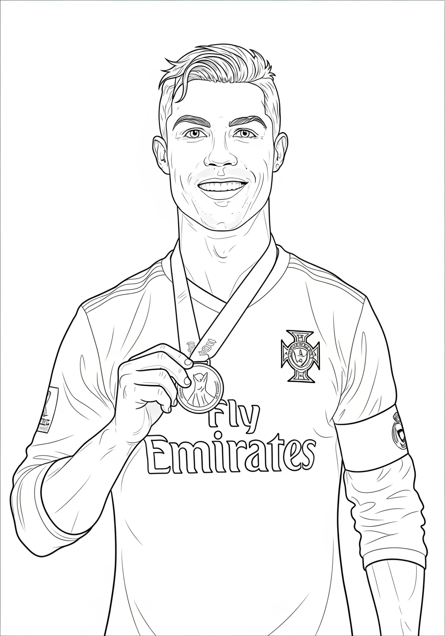 Ronaldo mit seiner Gewinnermedaille