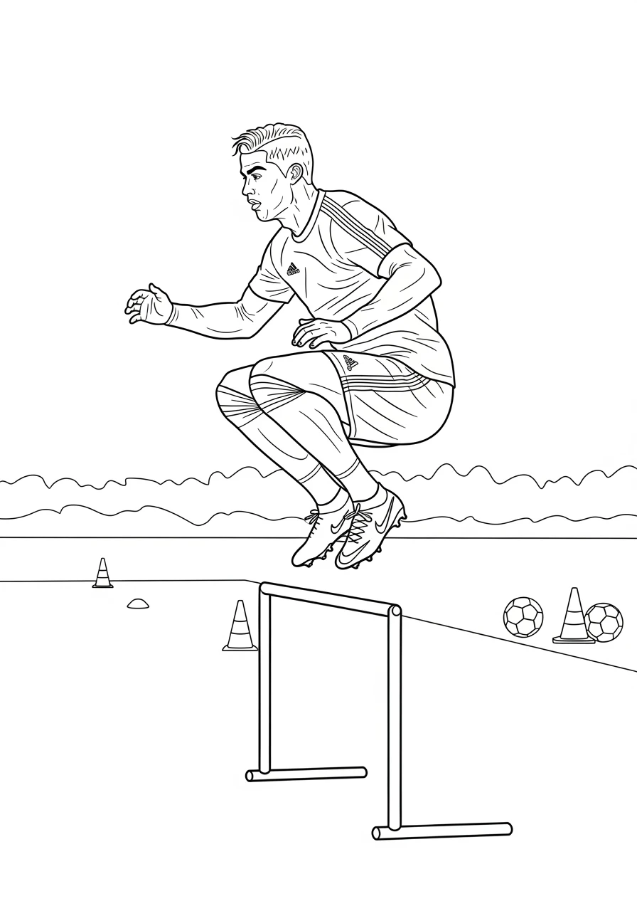 Ronaldo springt über eine Hürde