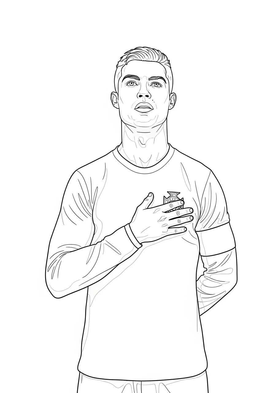 Ronaldo Ausmalbilder zur Nationalhymne
