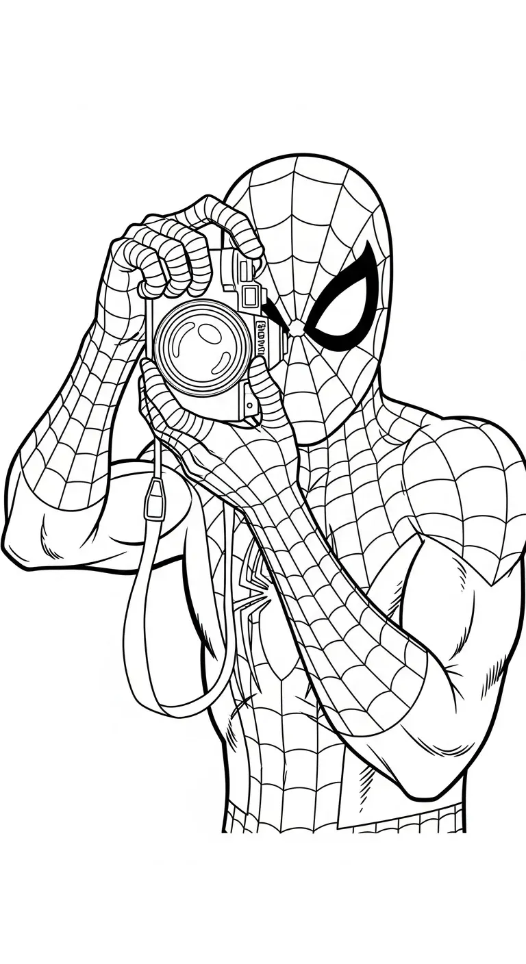 Spiderman mit seiner Kamera