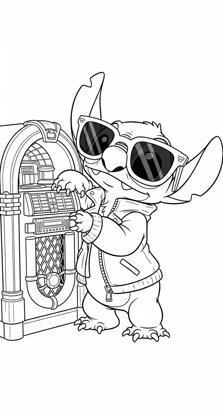Stitch an der Jukebox
