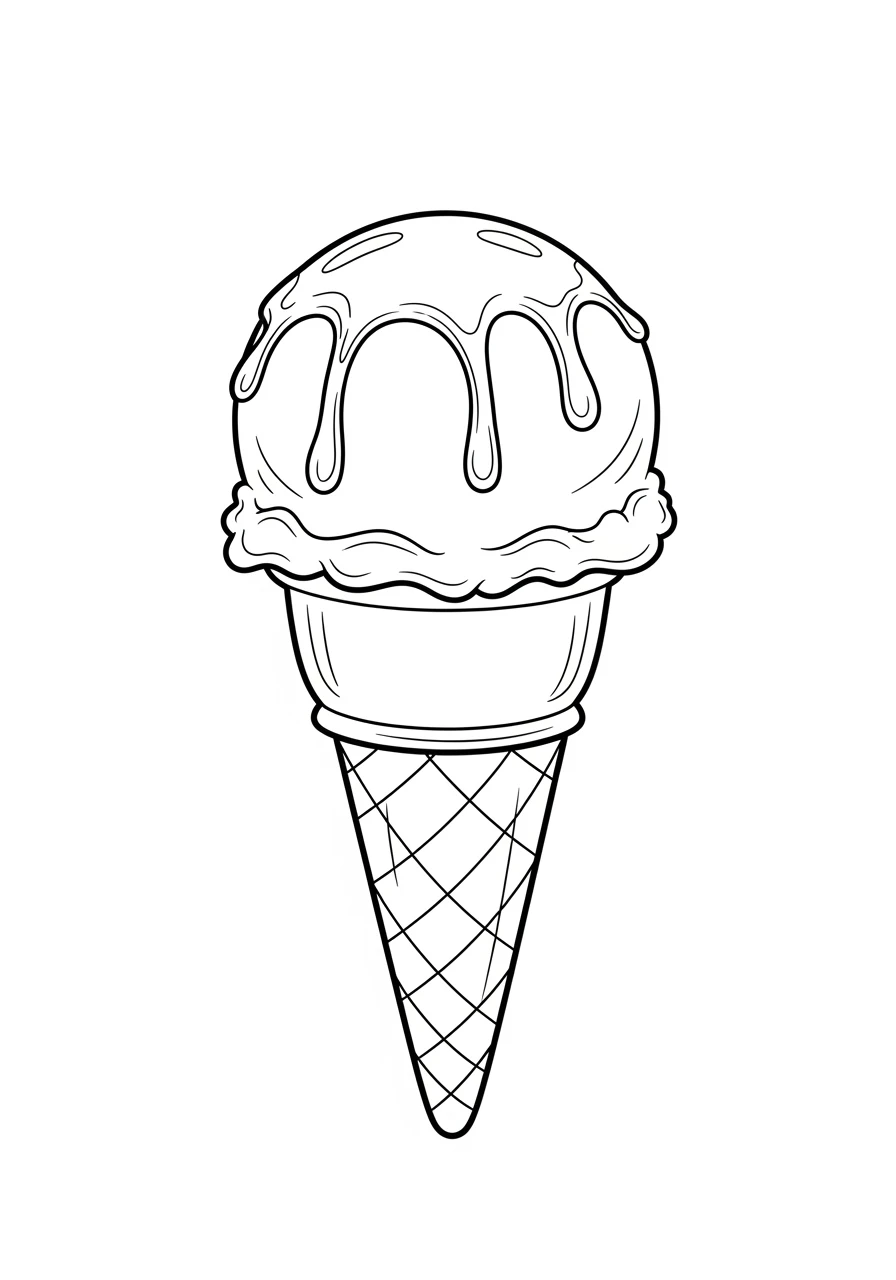 Caramel ice cream cone