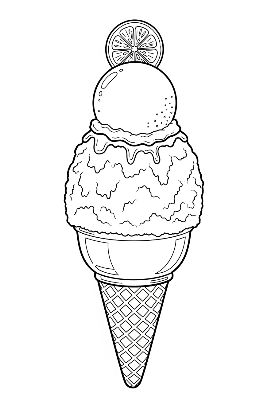 Ice cream cone with whipped cream