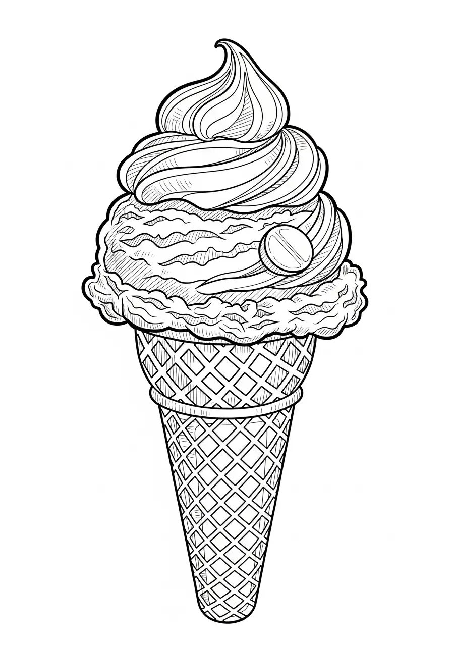 chocolate ice cream cone