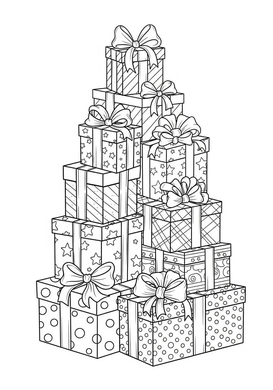 Festlicher Stapel Geburtstagsgeschenke