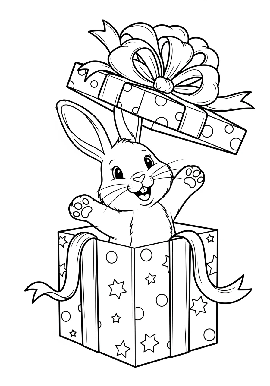 Hase im Geburtstagsgeschenk