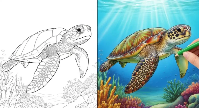 Ausmalbild Schildkröte Ausmalbild