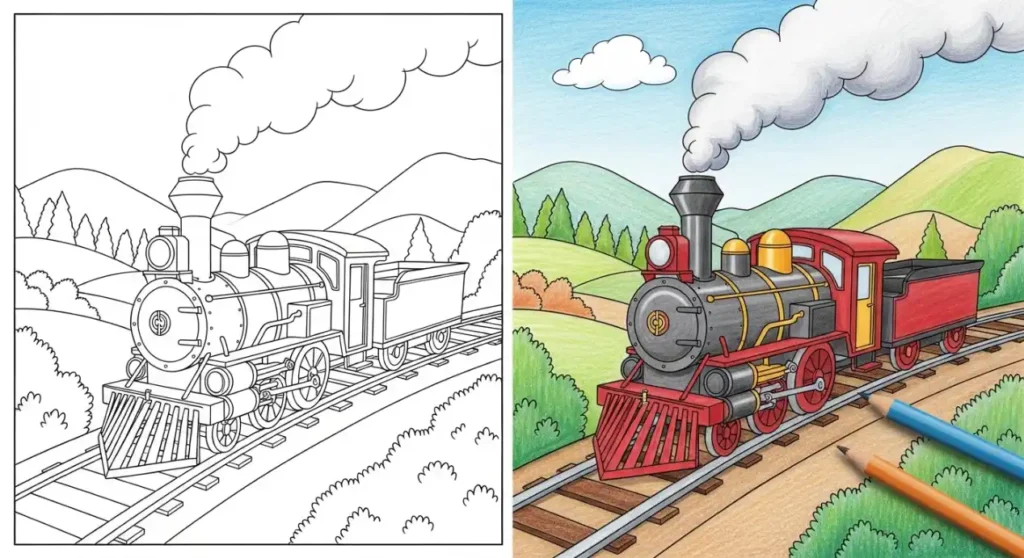 Ausmalbild Zug Ausmalbild