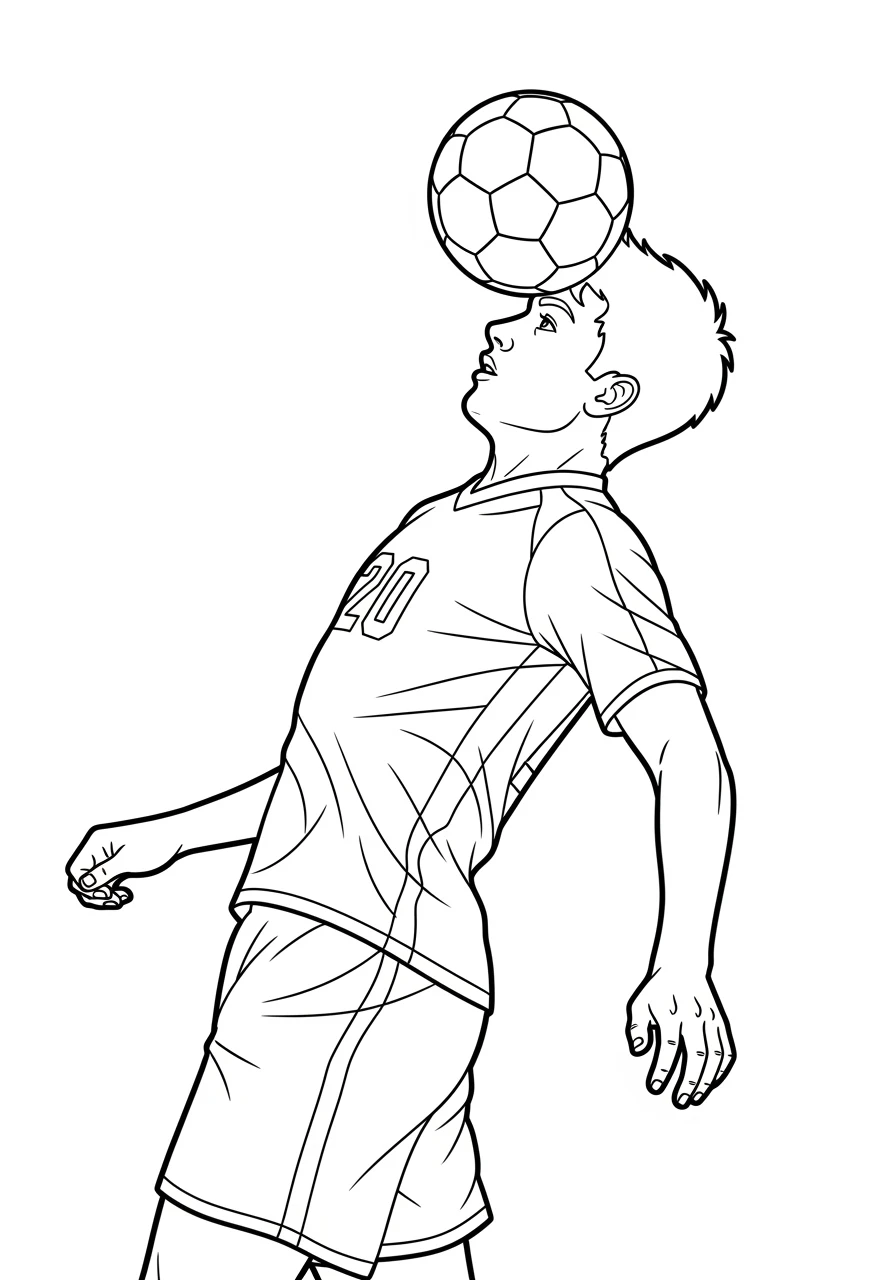 Fußballer beim Kopfball