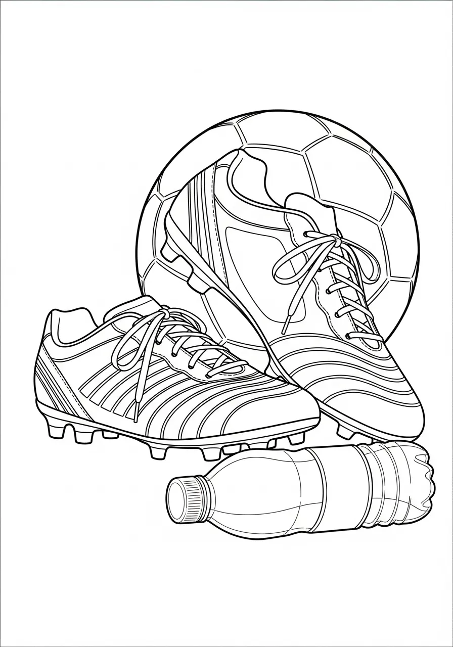Fußballschuhe und Fußball