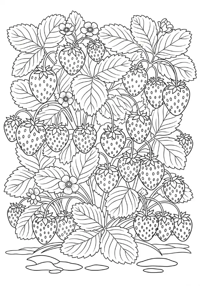 Erdbeeren im sonnigen Garten