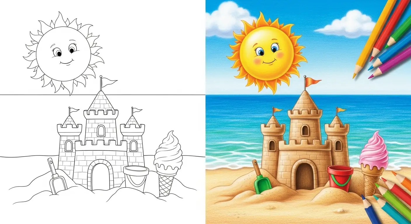 ausmalbilder sommer Beitragsbild