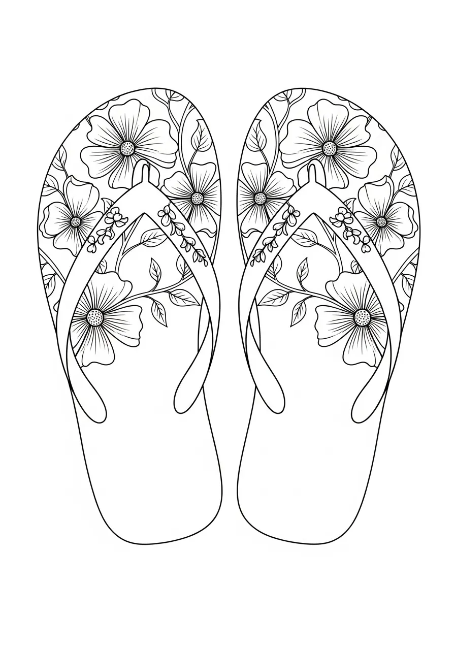 Flip-Flops mit Blumenmuster