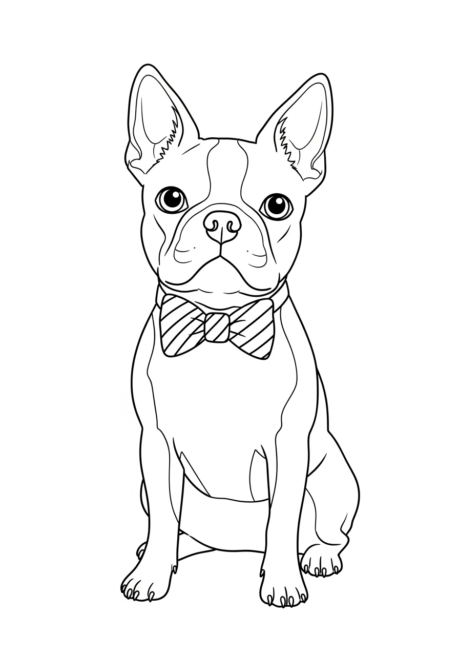 Boston Terrier mit Fliege