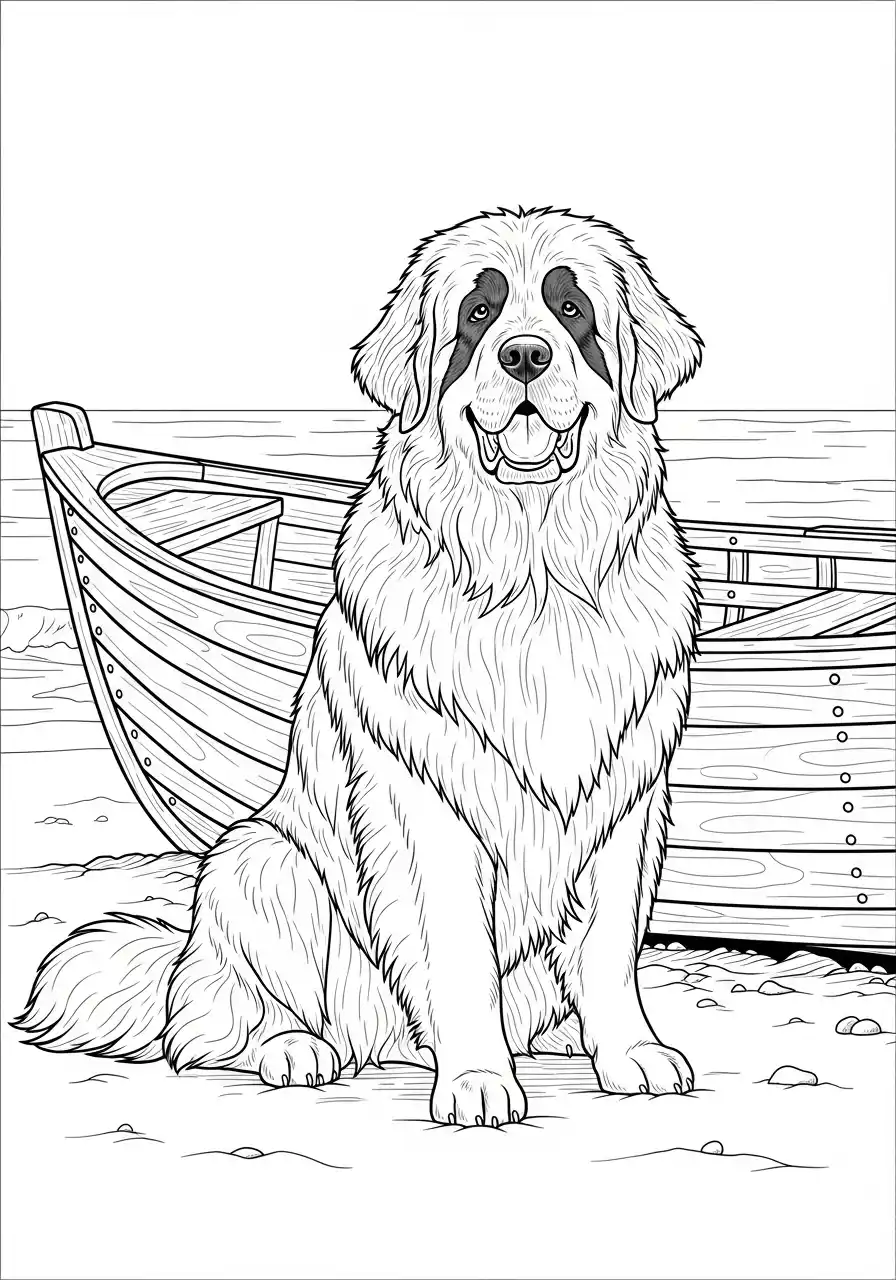 Neufundländer Hunde Ausmalbilder