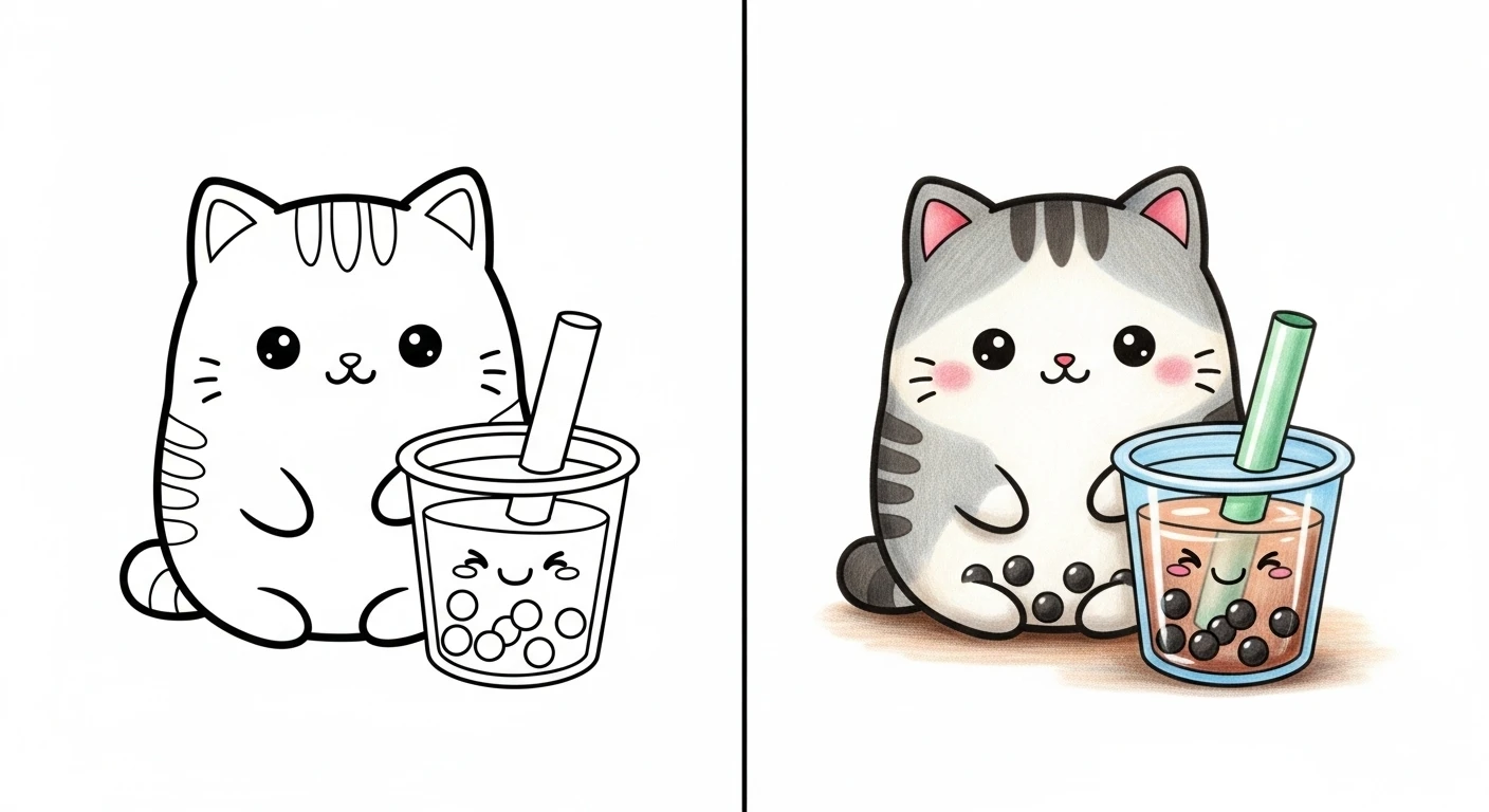 Kawaii Ausmalbilder Beitragsbild