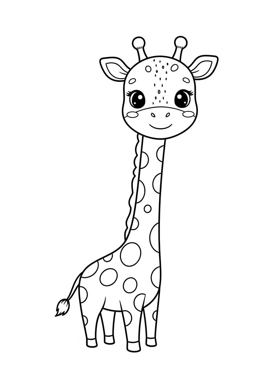 Süße Giraffe mit langem Hals
