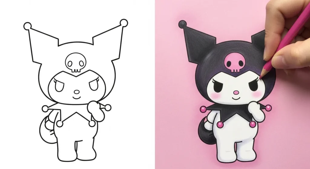 Kuromi Ausmalbilder Ausmalbild