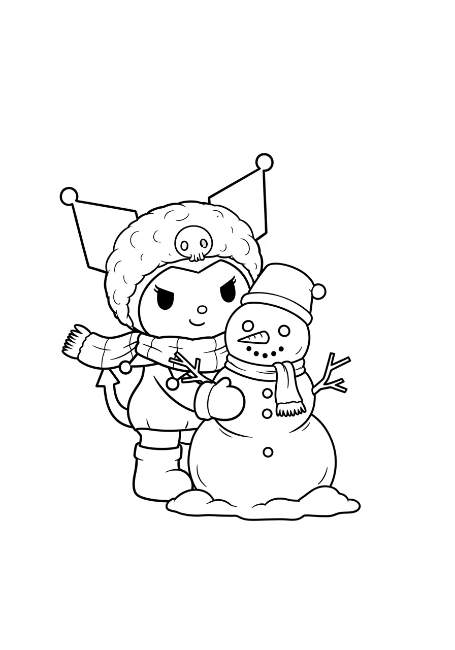 Kuromi Ausmalbilder im Winter