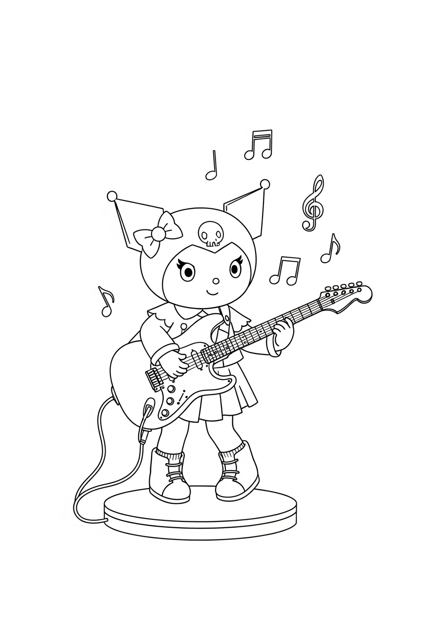 Kuromi an der E-Gitarre