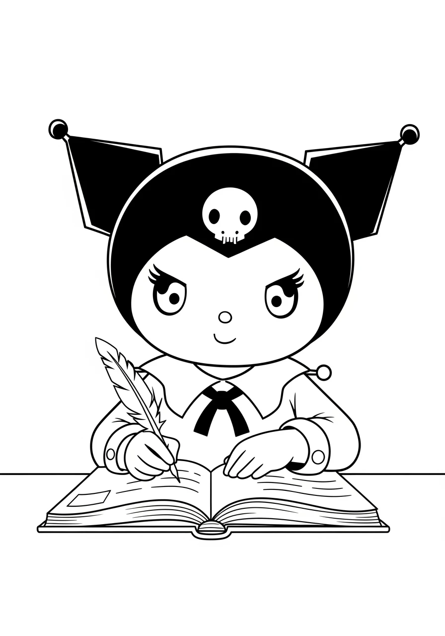 Kuromi schreibt in ihr Tagebuch