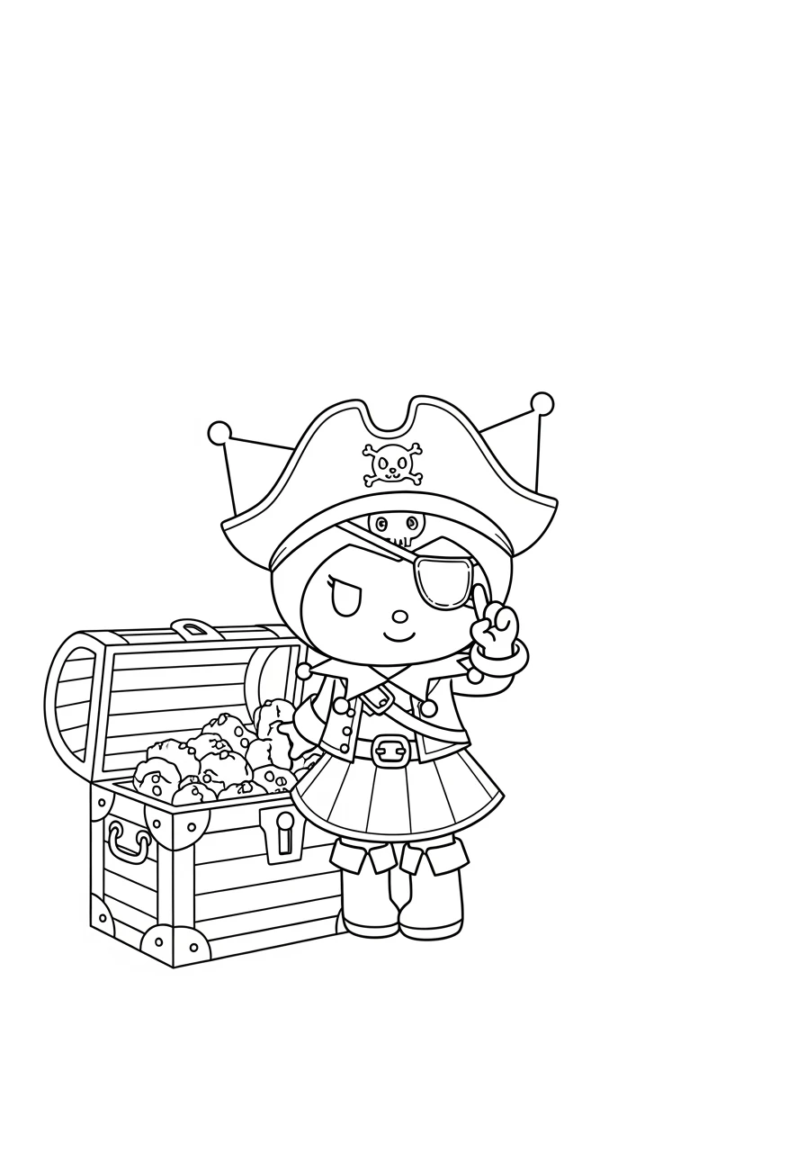 Piratin Kuromi am Schatz