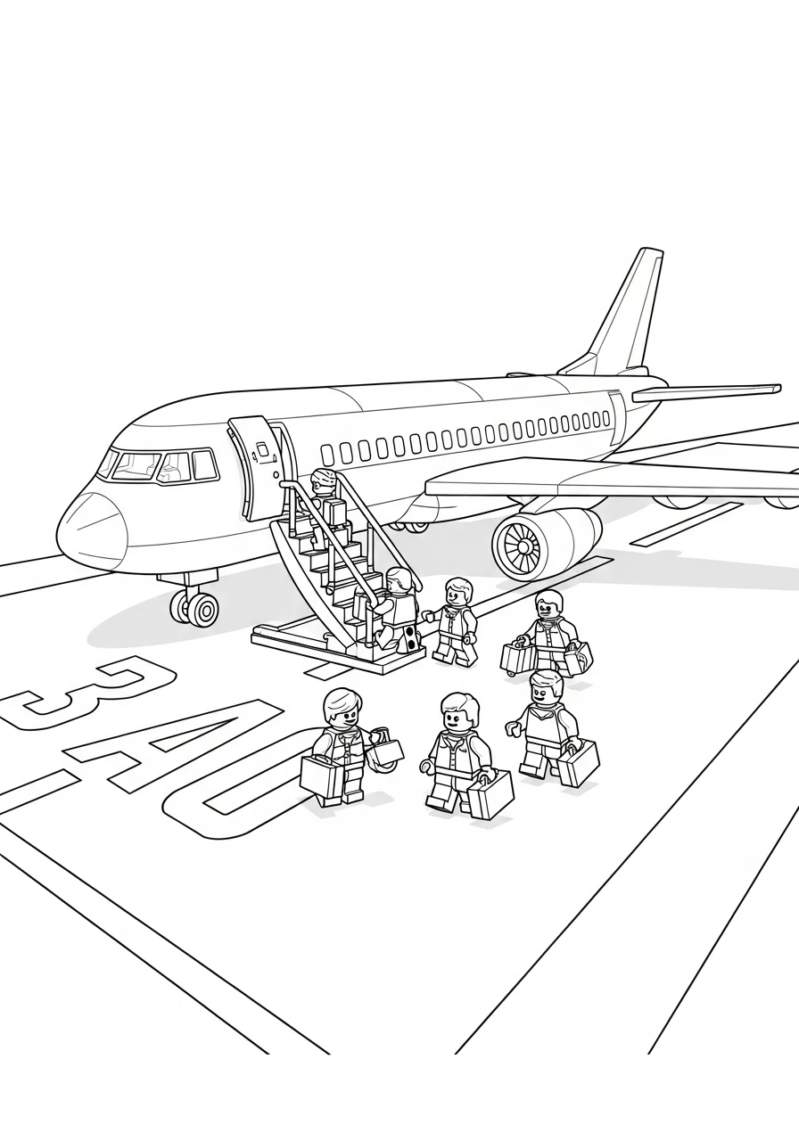 Lego Ausmalbilder Flughafen