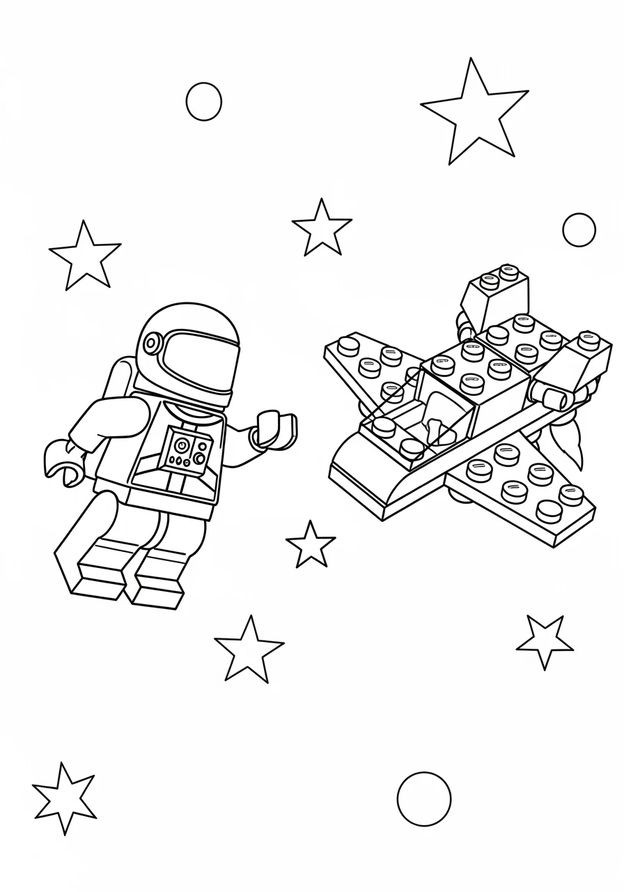 Lego Astronaut im Weltall